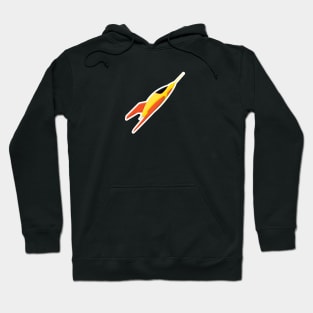 Cute Yellow Rocket Ship Hoodie